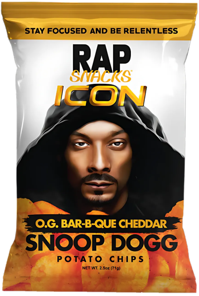 RAP SNACKS - Snoop Dogg O.G. Bar-B-Que Cheddar Chips 71g